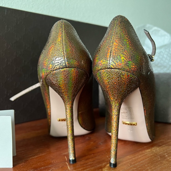 Gucci Metallic TStrap Beverly Pump - 9 - Metallic gold - Picture 5 of 7
